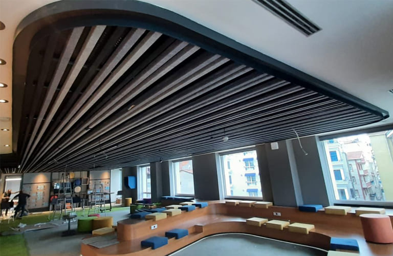 U FELT (HOT PRESS) BAFFLE CEILING SYSTEM